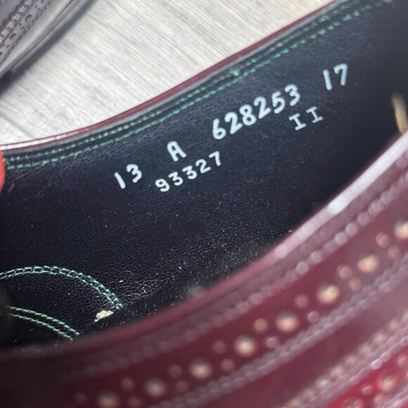 Florsheim Imperial Burgundy Leather Wingtip Oxford Shoes Men's Size 13 - Picture 6 of 8